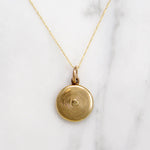 Tiny 18ct Gold Engraved Locket with Lock of Hair