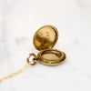 Tiny 18ct Gold Engraved Locket with Lock of Hair