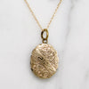 Greek Key Motif 9ct Gold Oval Locket 