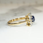 English Sapphire & Diamond Picture Frame Ring