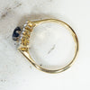 English Sapphire & Diamond Picture Frame Ring