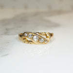 Edwardian Diamond & 18ct Gold Flourish Band