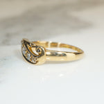 Edwardian Diamond & 18ct Gold Flourish Band