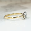 Rose Cut DIamonds in Silver & 18ct Gold Flower Ring