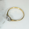 Rose Cut DIamonds in Silver & 18ct Gold Flower Ring