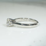 Mid Century English Diamond & Platinum Solitaire Ring