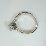 Mid Century English Diamond & Platinum Solitaire Ring