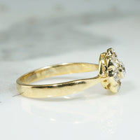 Shining 18k Gold OMC Diamond Cluster Ring