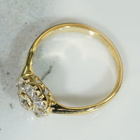 Shining 18k Gold OMC Diamond Cluster Ring