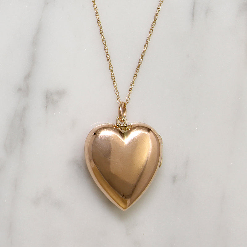 Blushing 9ct Rose Gold Edwardian Heart Locket