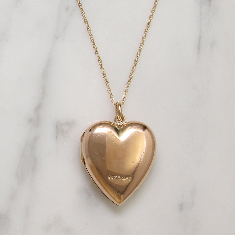 Blushing 9ct Rose Gold Edwardian Heart Locket