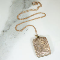 Beautifully Engraved Antique Gold Locket