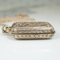Beautifully Engraved Antique Gold Locket
