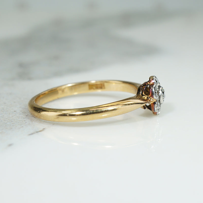 Diamond Flower Cluster Ring