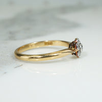 Diamond Flower Cluster Ring