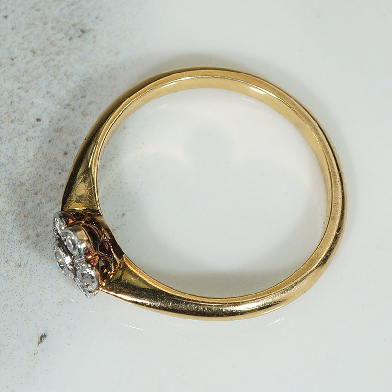 Diamond Flower Cluster Ring