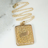 Wonderful Antique Locket Engraved with Ivy