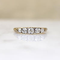 Romantic Old European & Rose Cut Diamond 18ct Band