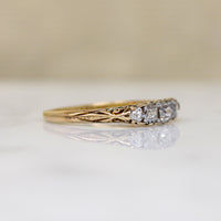 Romantic Old European & Rose Cut Diamond 18ct Band