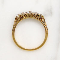 Romantic Old European & Rose Cut Diamond 18ct Band