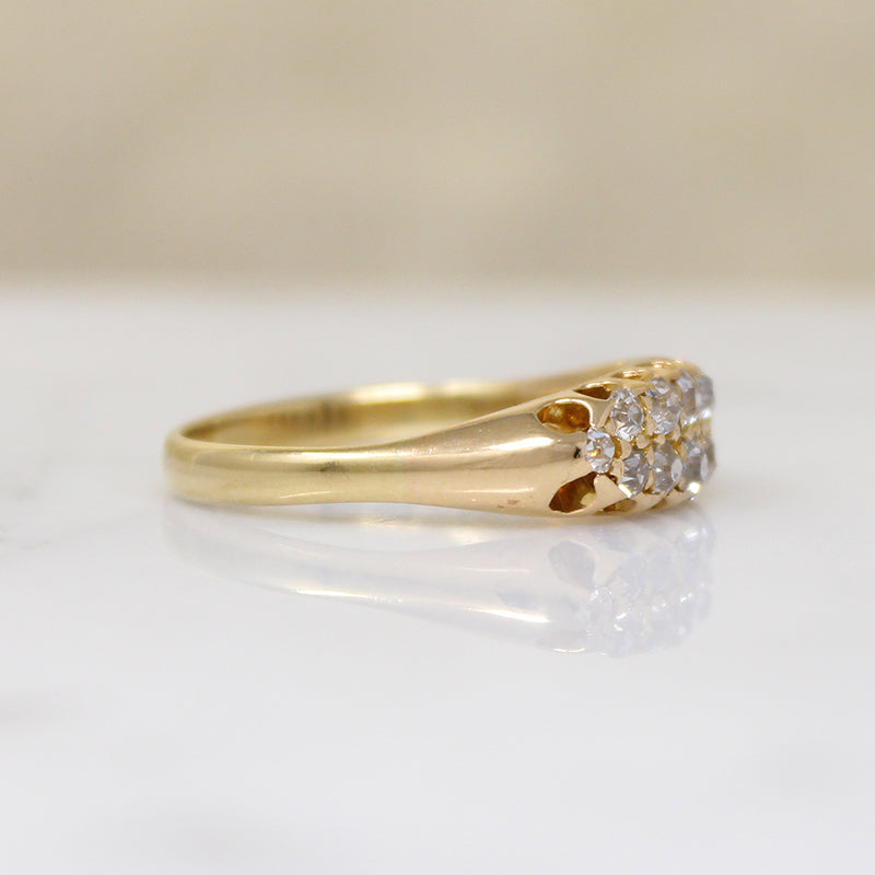 One Dozen Old Mine Cut Diamonds in 18ct Gold Band
