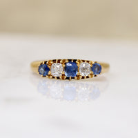 Birmingham Sapphire & Diamond 18ct Belcher Band