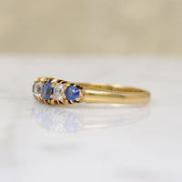 Birmingham Sapphire & Diamond 18ct Belcher Band