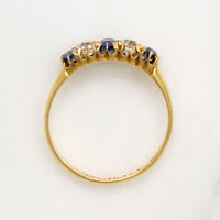 Birmingham Sapphire & Diamond 18ct Belcher Band