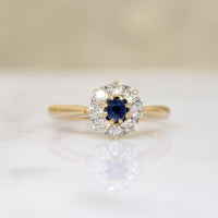 Pretty Posy Sapphire & Diamond Cluster Ring