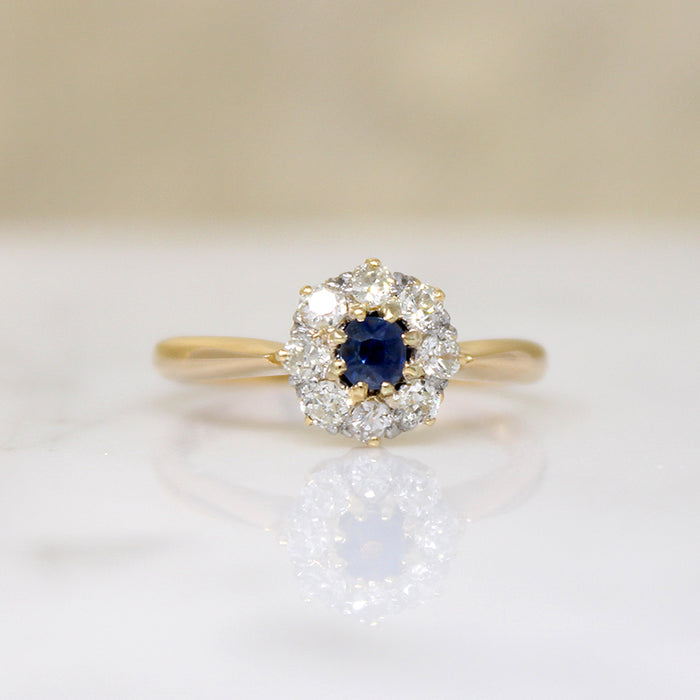 Pretty Posy Sapphire & Diamond Cluster Ring