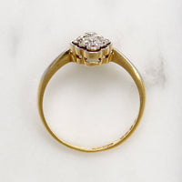 Sophisticated Edwardian Navette Diamond Cluster Ring
