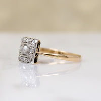 Darling Rose Cut Diamond-Set Square Ring