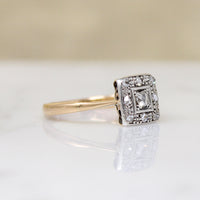 Darling Rose Cut Diamond-Set Square Ring