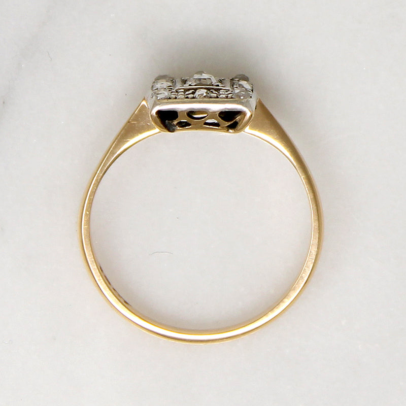 Darling Rose Cut Diamond-Set Square Ring