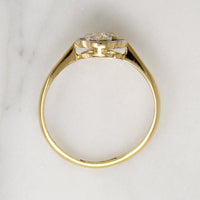 Elevated English Diamond Quatrefoil Ring