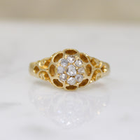 Fetching Victorian Rose Cut Diamond Cluster Ring