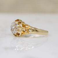Fetching Victorian Rose Cut Diamond Cluster Ring