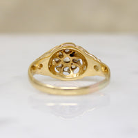Fetching Victorian Rose Cut Diamond Cluster Ring