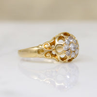 Fetching Victorian Rose Cut Diamond Cluster Ring