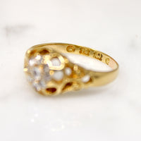 Fetching Victorian Rose Cut Diamond Cluster Ring