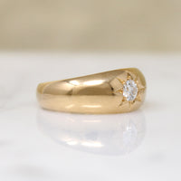 Old European Cut Diamond & 18ct Chester Gypsy Band