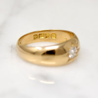 Old European Cut Diamond & 18ct Chester Gypsy Band