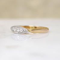 Dainty Platinum & 18ct Gold Diamond Band