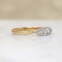 Dainty Platinum & 18ct Gold Diamond Band