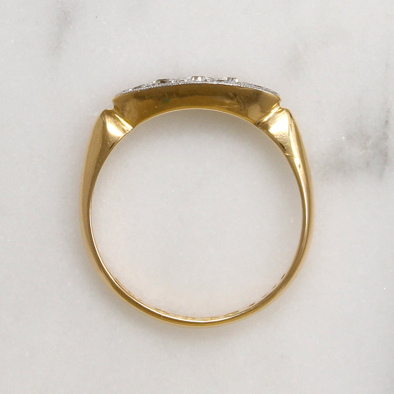 Dainty Platinum & 18ct Gold Diamond Band
