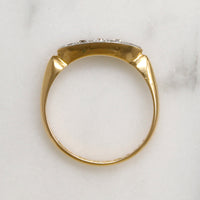 Dainty Platinum & 18ct Gold Diamond Band
