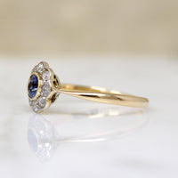 Precious Purple Sapphire & Diamond Flower Cluster Ring