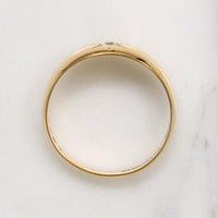 Star-Set Old European Cut Diamond in 18ct Gypsy Band