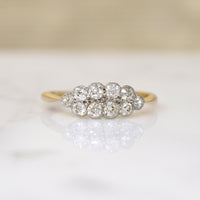 Old Mine Cut Diamond Double Row English Band