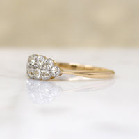 Old Mine Cut Diamond Double Row English Band